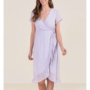 Eyelet Wrap Dress